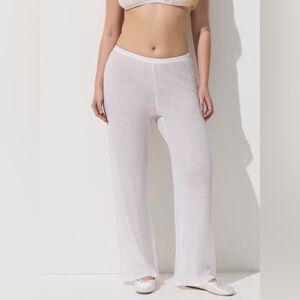 SKIMS Sheer Cotton Straight Leg Pant | NWT | Size S | Snow